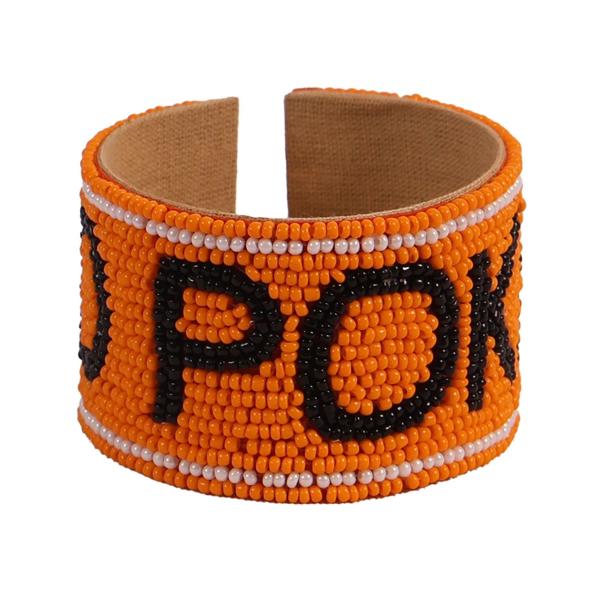 Oklahoma State OSU Cowboys Beaded Cuff in Orange and Black by Desden - Image 3