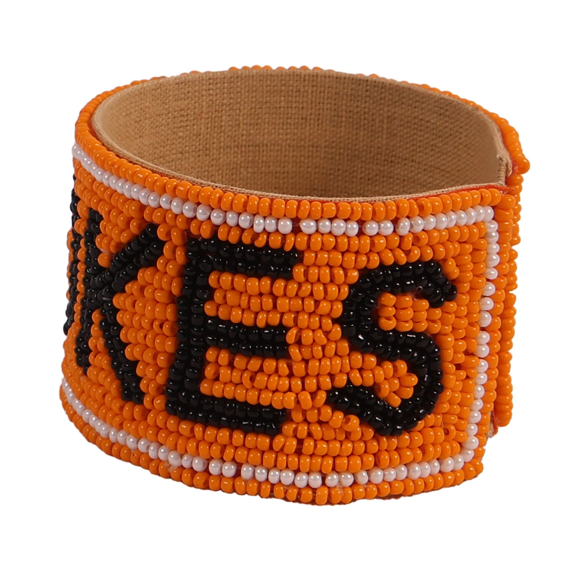 Oklahoma State OSU Cowboys Beaded Cuff in Orange and Black by Desden - Image 4