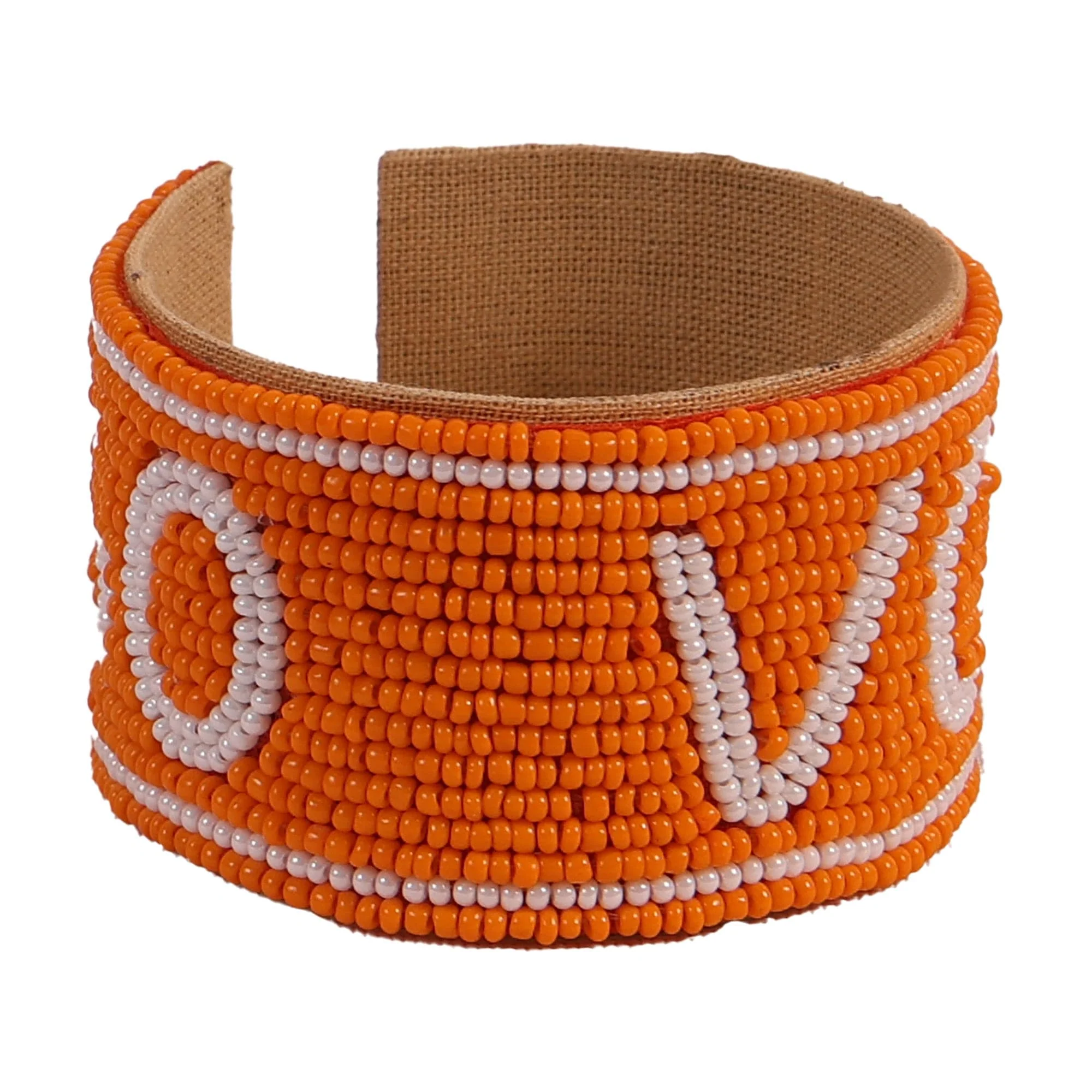 Tennessee Go Vols Beaded Cuff in Orange and White by Desden - Image 3