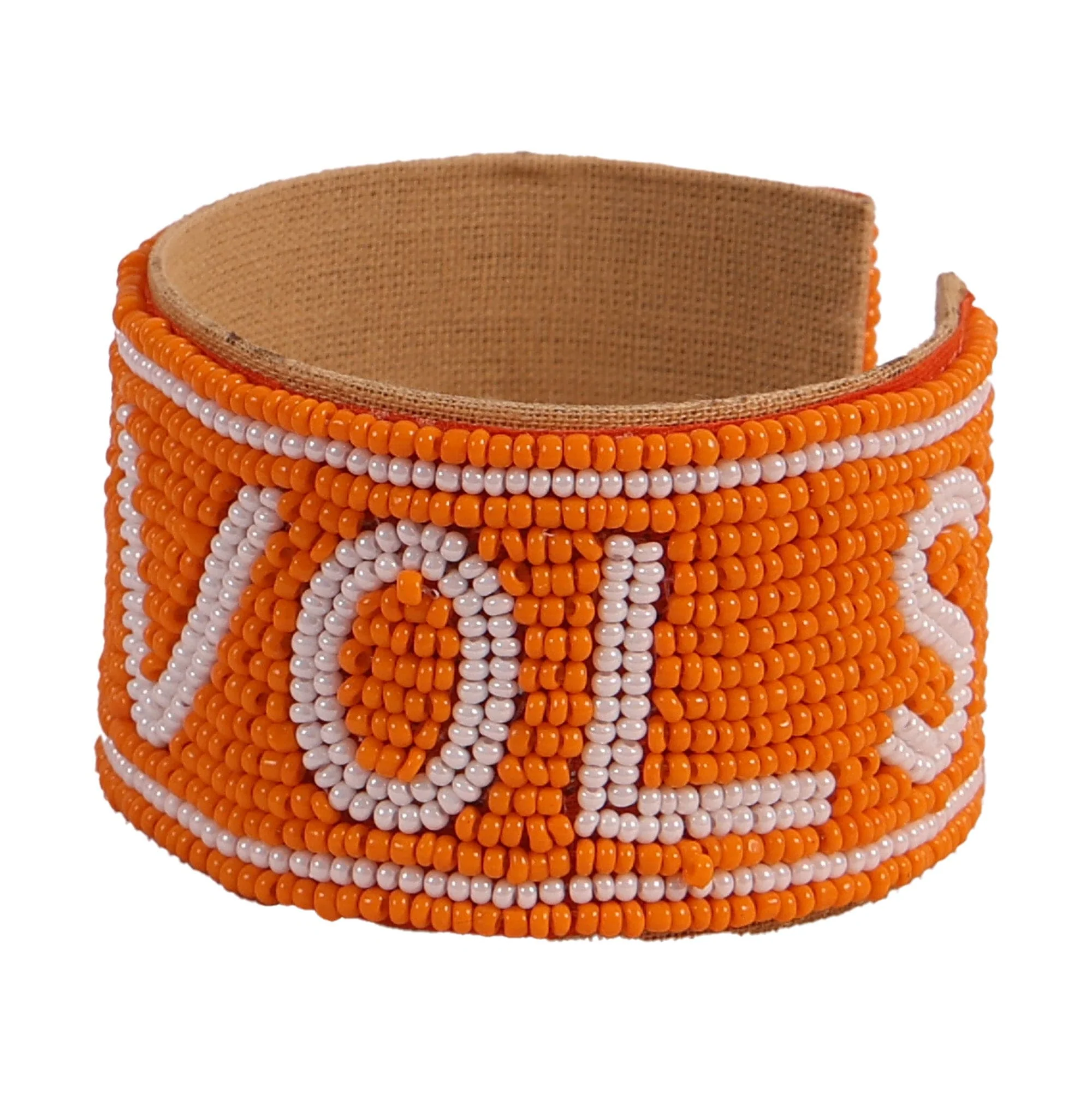 Tennessee Go Vols Beaded Cuff in Orange and White by Desden - Image 4