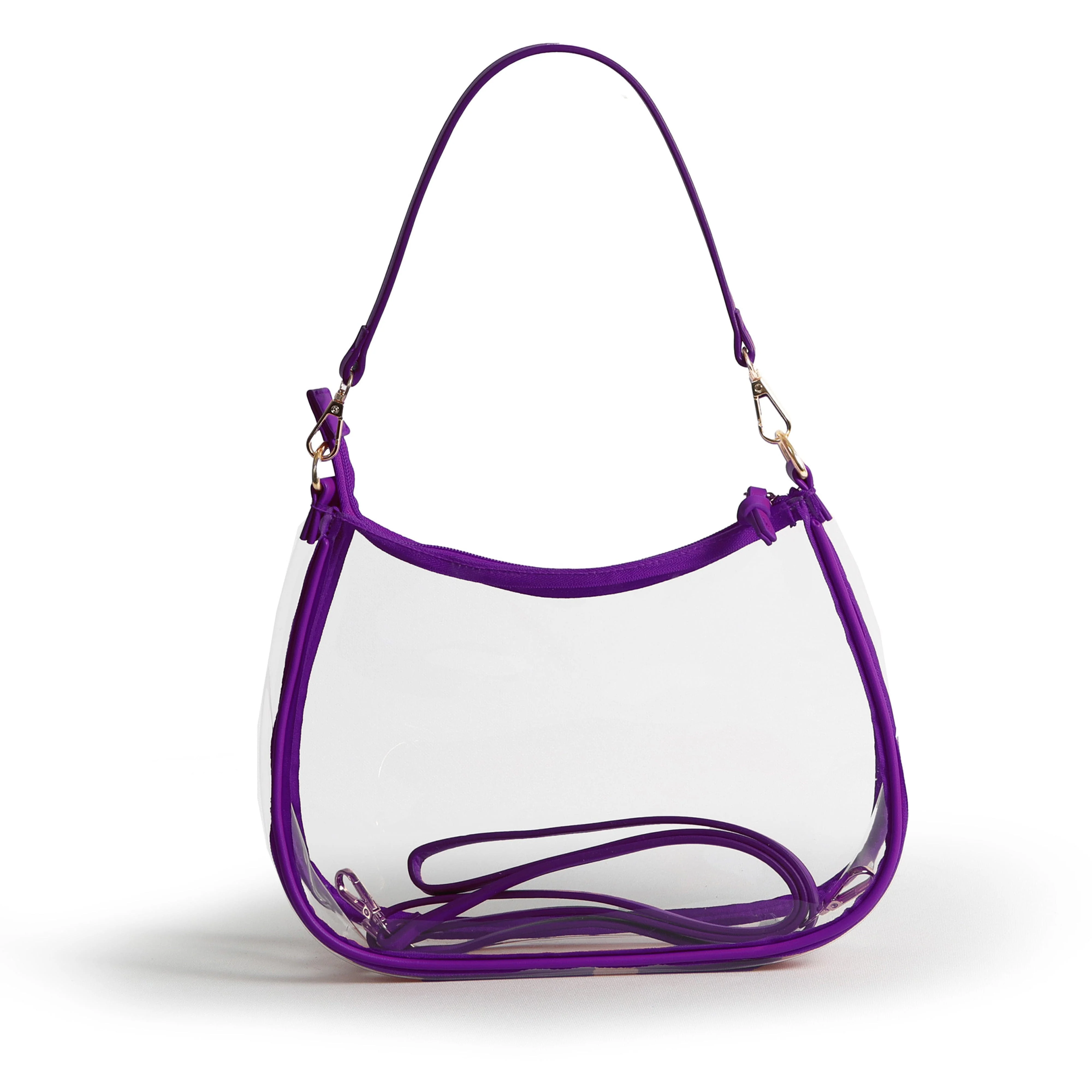 Sara Clear Purse - Purple
