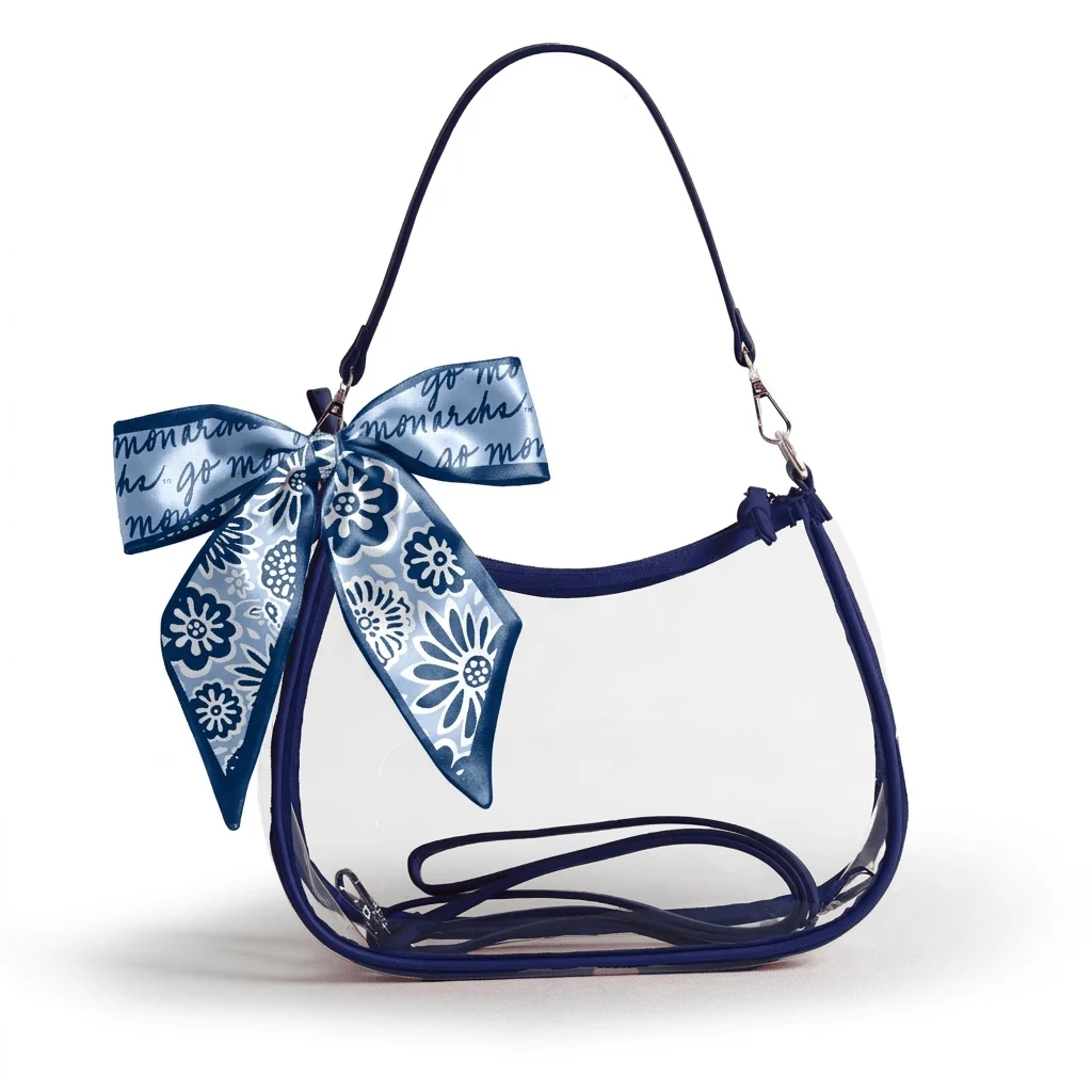 Sara Large Clear Purse with Skinny Scarf – Old Dominion