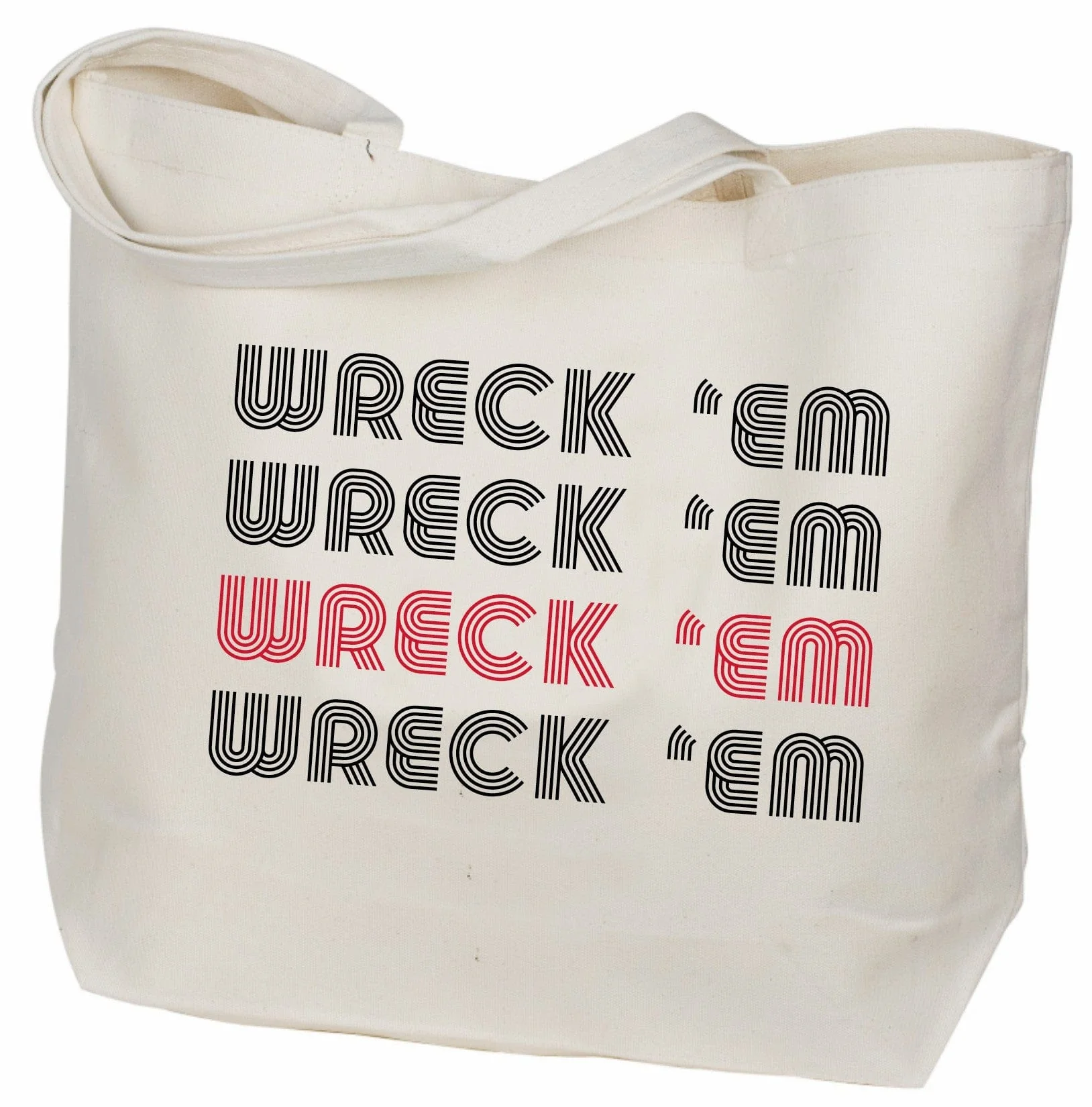 Retro Canvas Tote Bag - Texas Tech