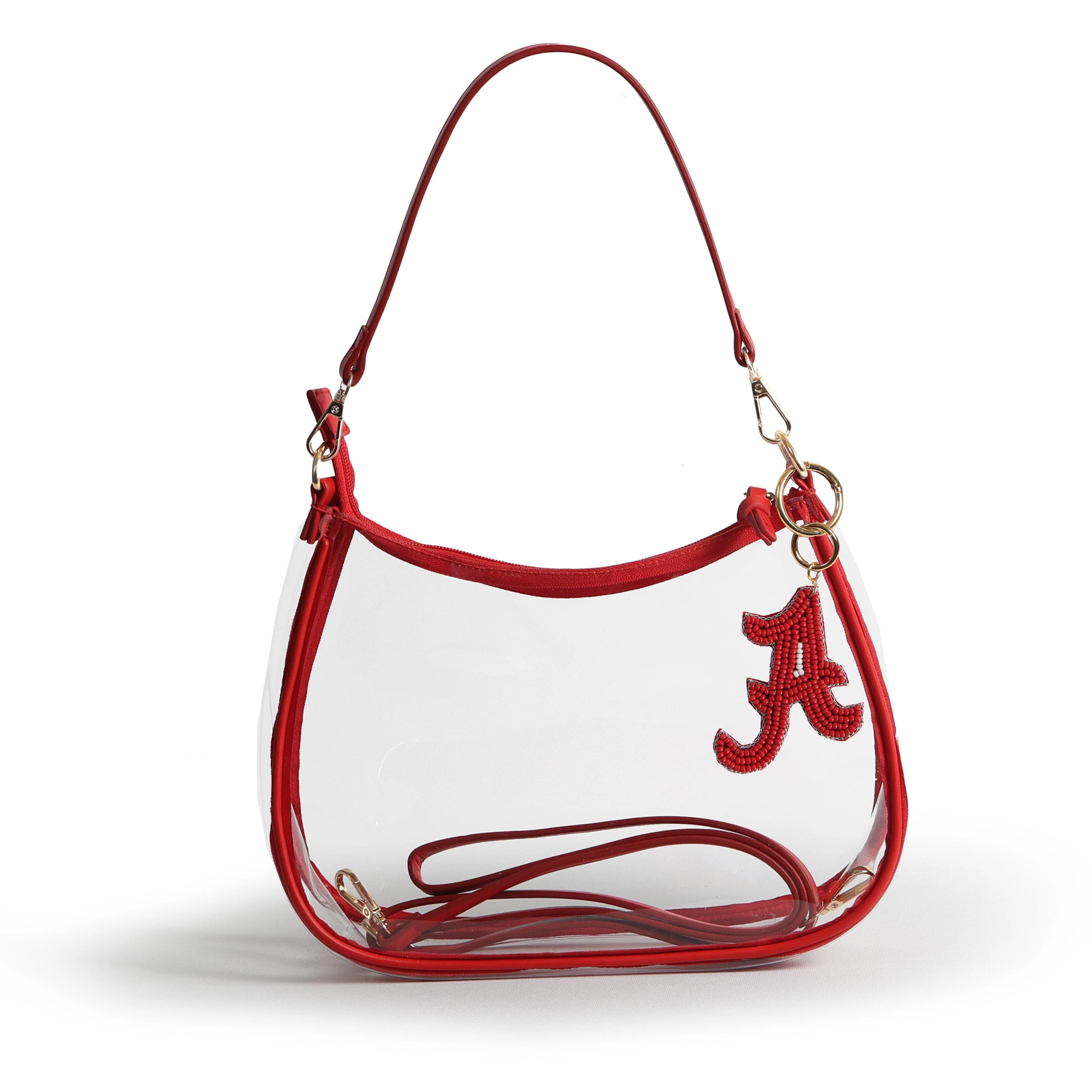Sara Clear Purse with Beaded Charm – Alabama Crimson Tide