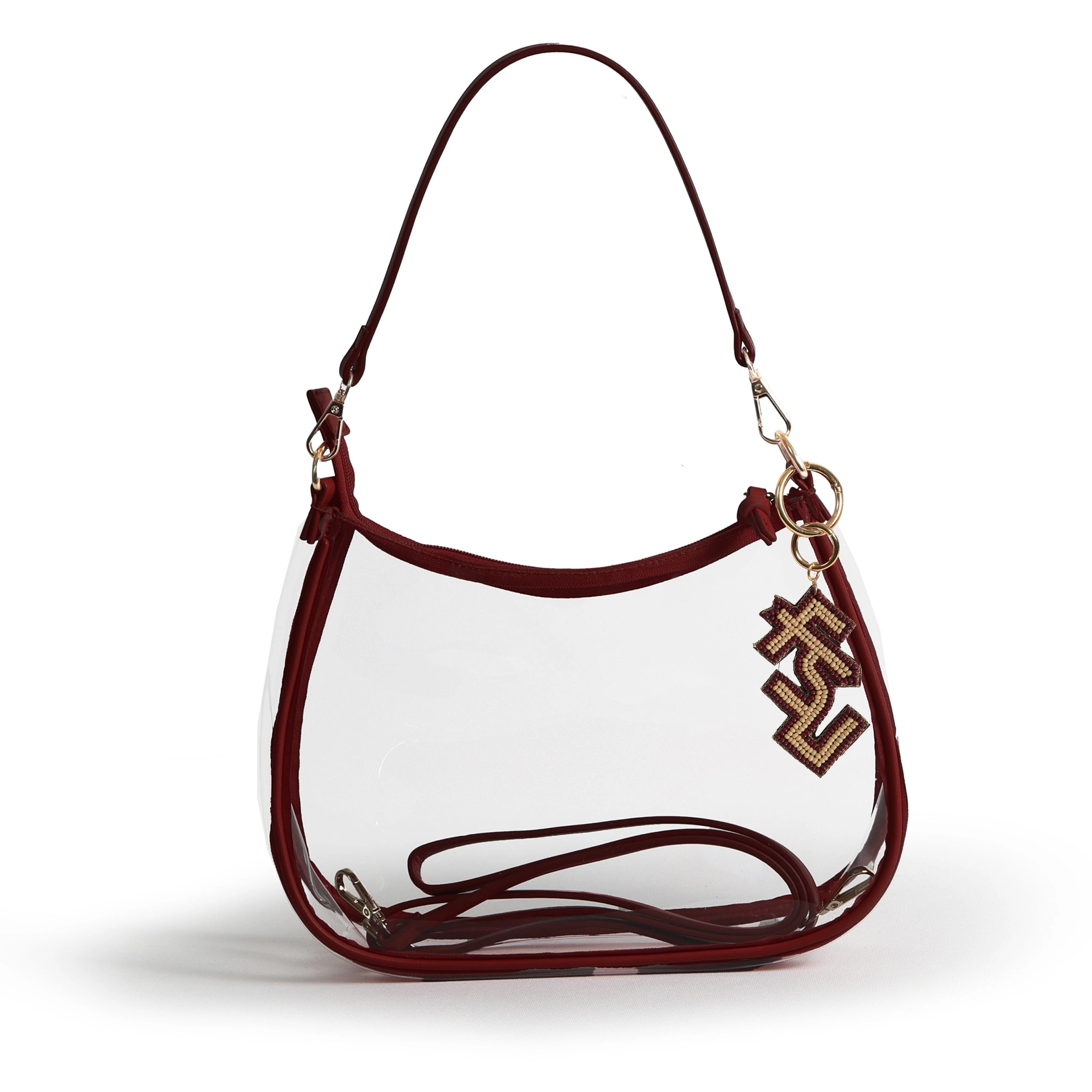 Sara Clear Purse with Beaded Charm – Florida State Seminoles