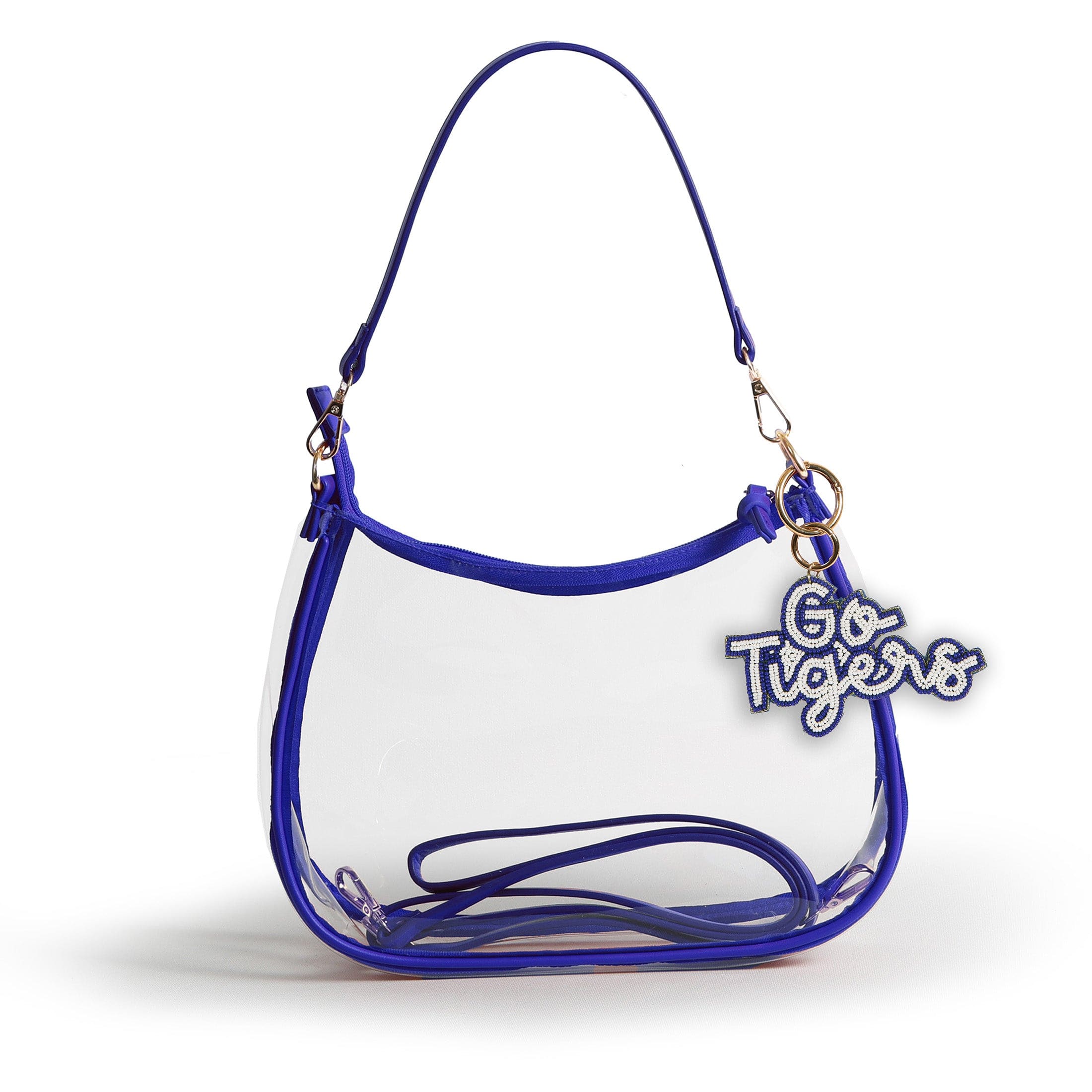 Sara Clear Purse with Beaded Charm – Memphis Tigers