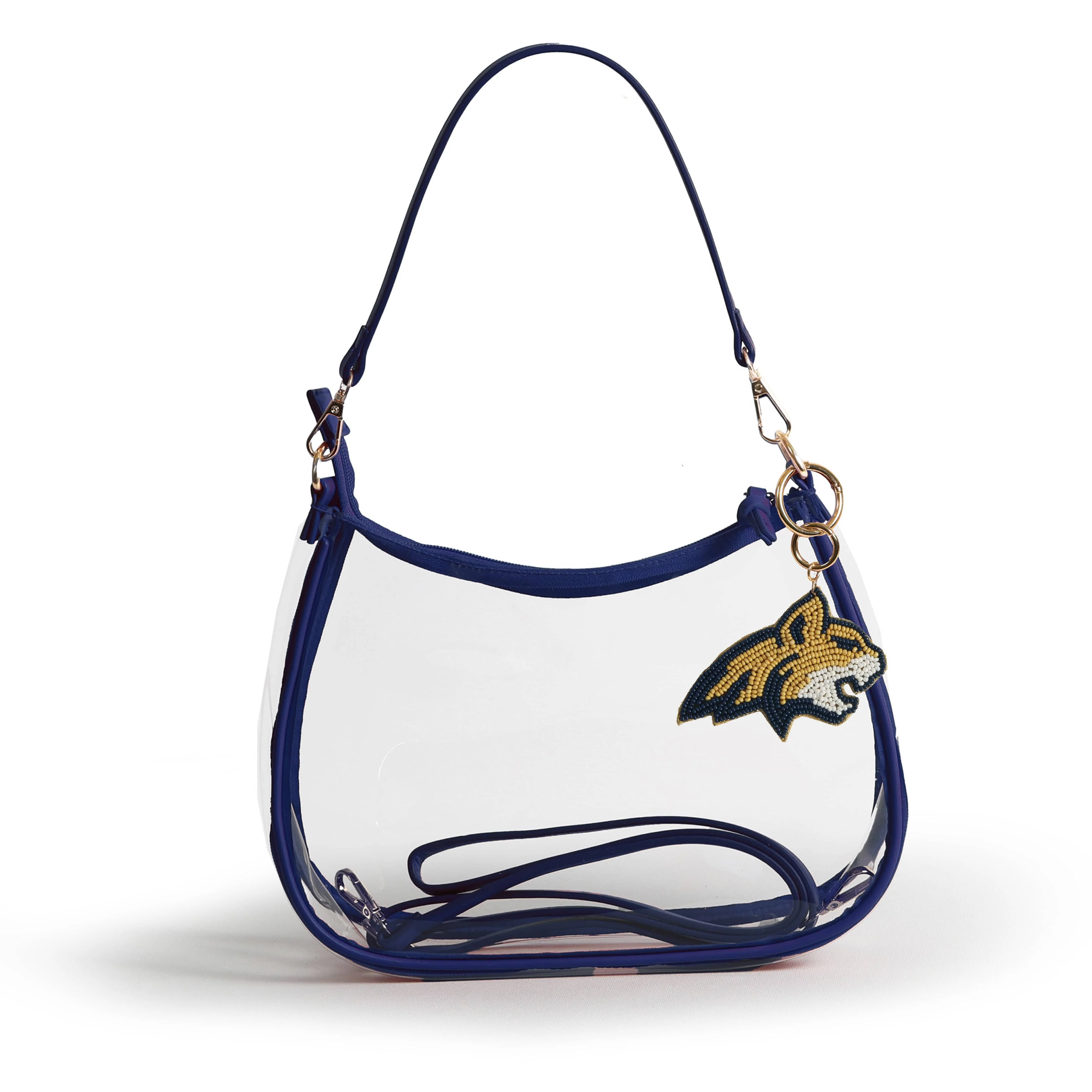 Sara Clear Purse with Beaded Charm – Montana State Bobcats