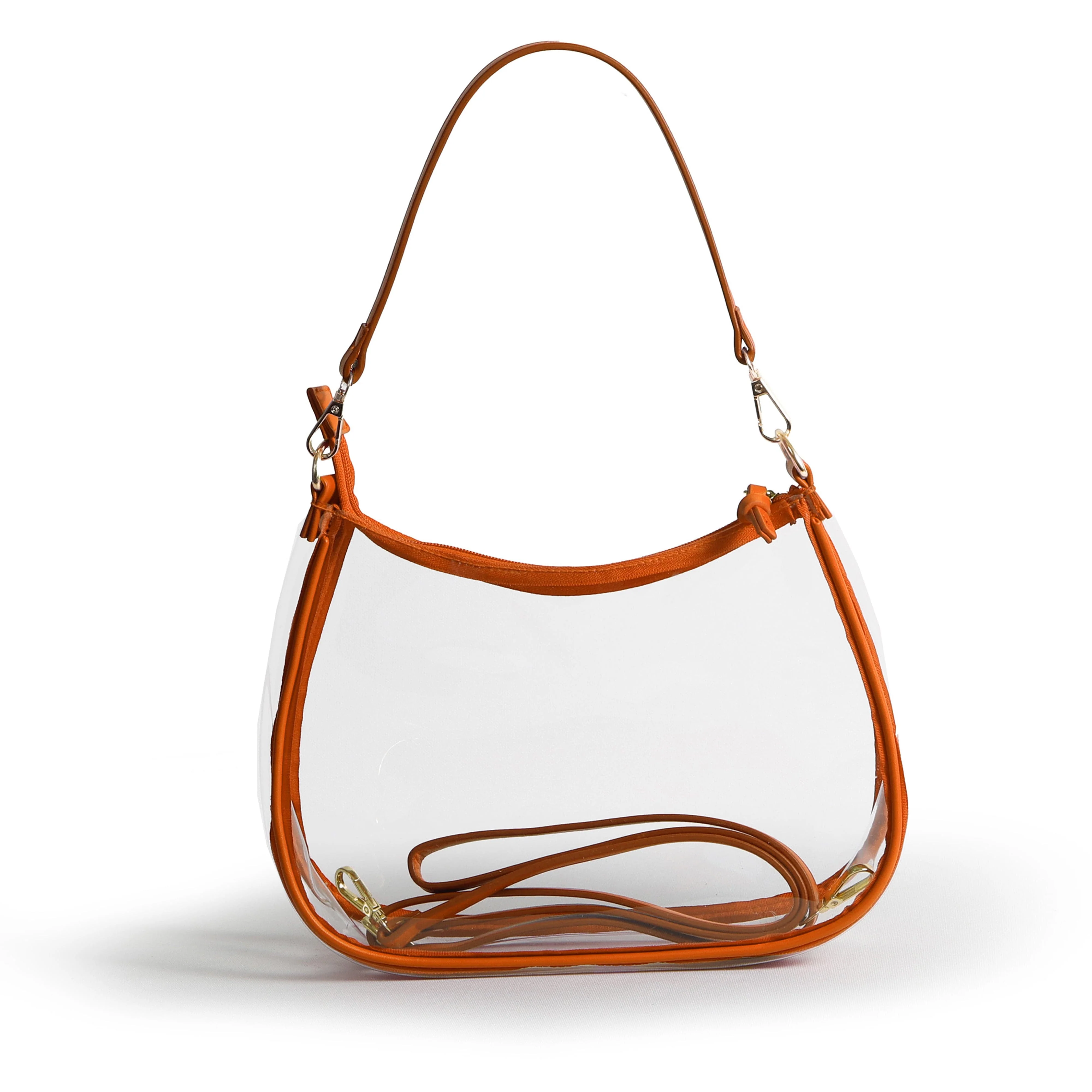 Sara Clear Purse with Beaded Charm – Texas Longhorns - Image 3
