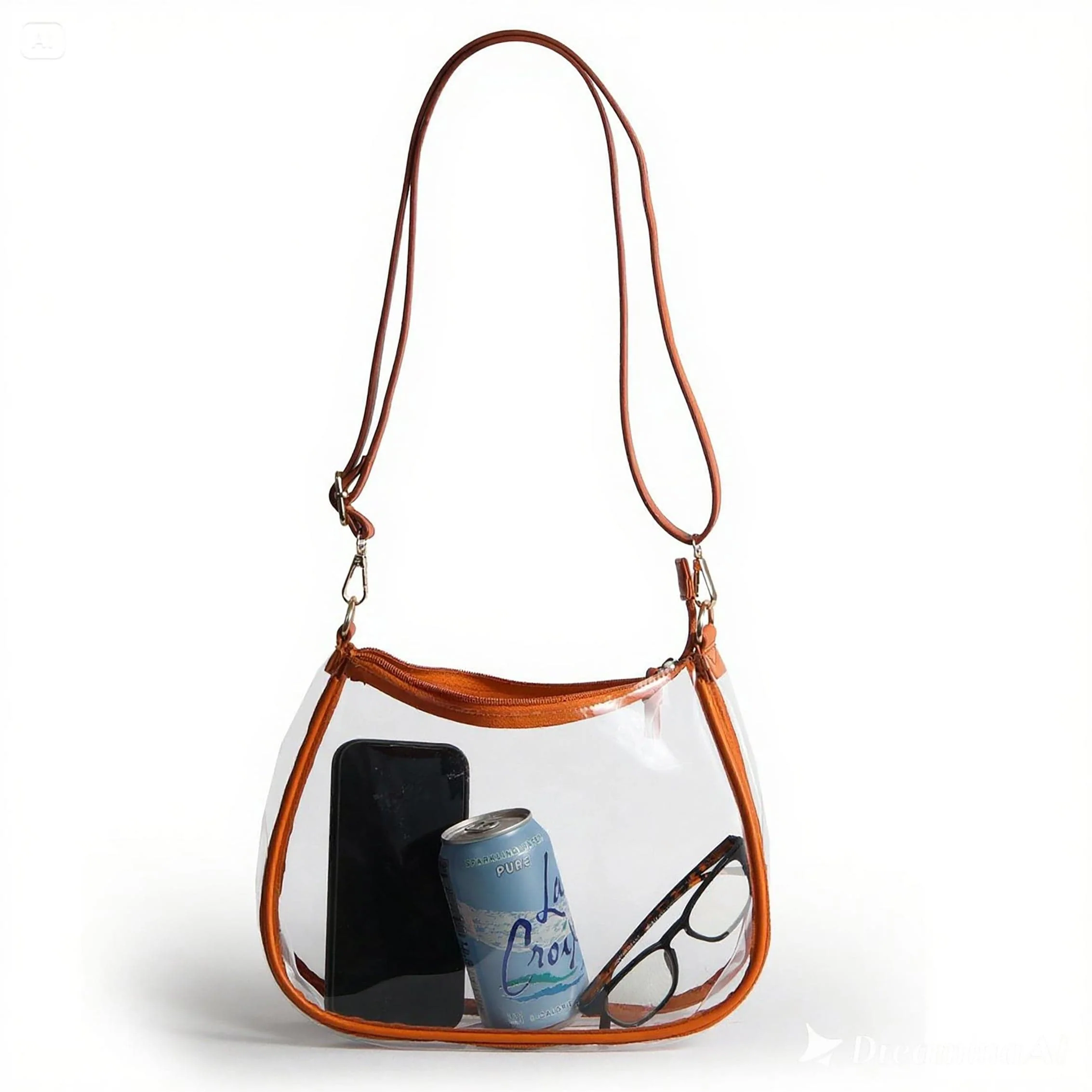 Sara Clear Purse with Beaded Charm – Texas Longhorns - Image 5