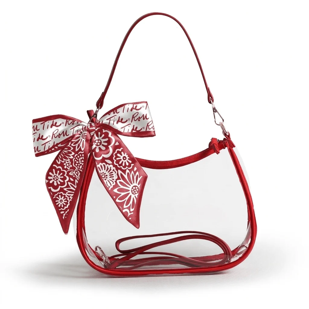 Sara Large Clear Purse with Skinny Scarf – Alabama Crimson Tide