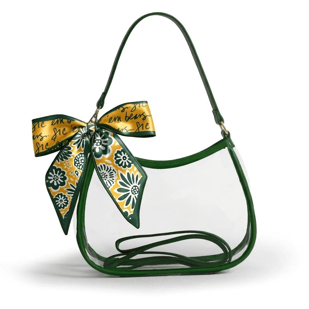 Sara Large Clear Purse with Skinny Scarf – Baylor Bears