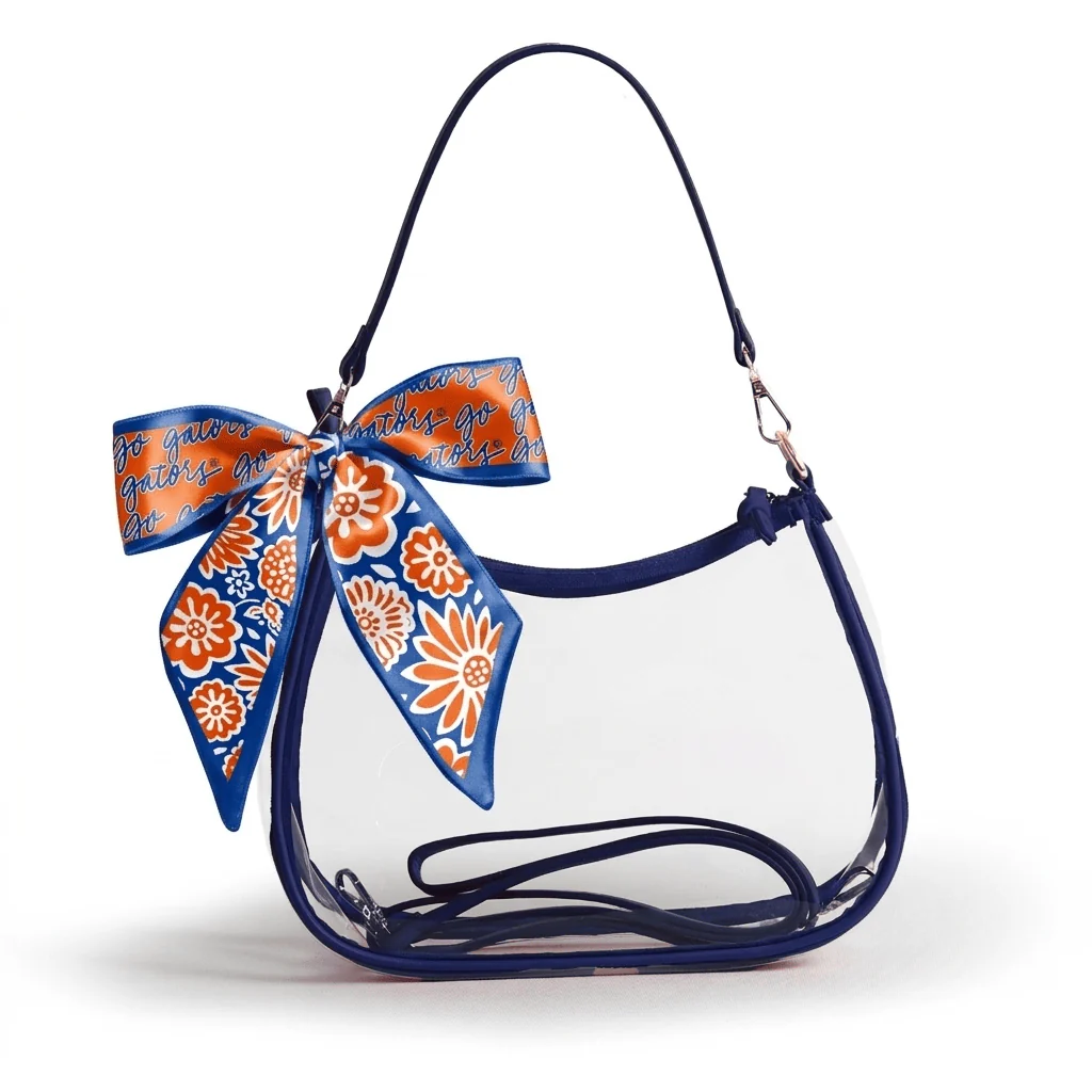 Sara Large Clear Purse with Skinny Scarf – Florida Gators