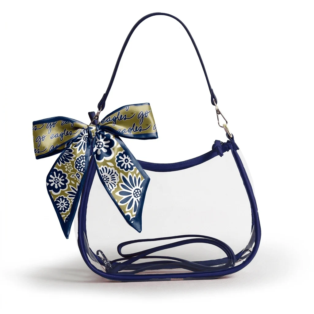 Sara Large Clear Purse with Skinny Scarf – Georgia Southern Eagles
