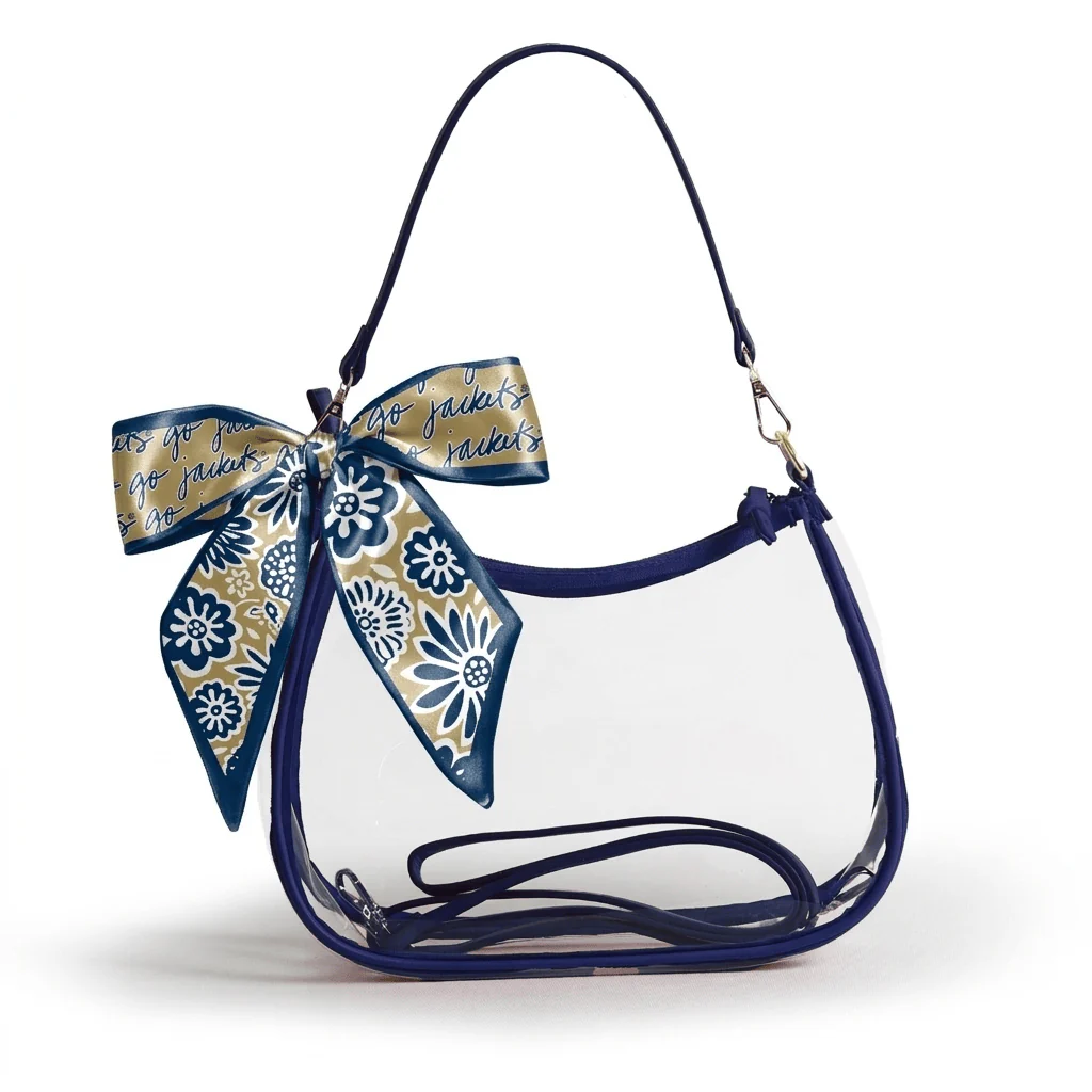 Sara Large Clear Purse with Skinny Scarf – Georgia Tech Yellow Jackets