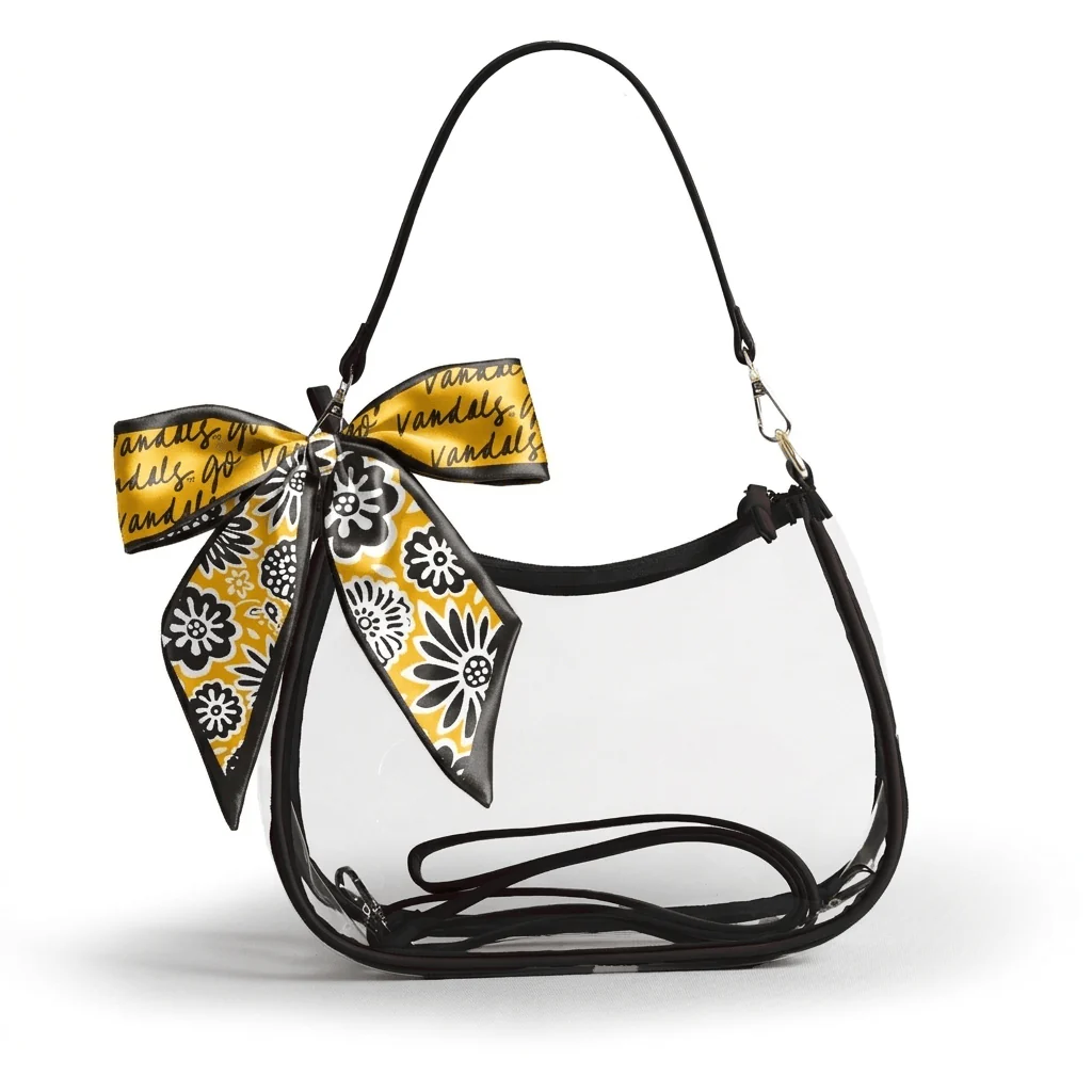Sara Large Clear Purse with Skinny Scarf – Idaho Vandals