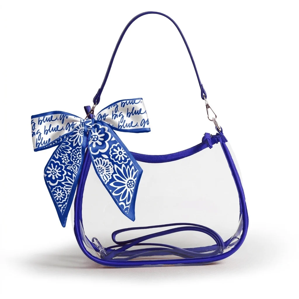 Sara Large Clear Purse with Skinny Scarf – Kentucky Wildcats