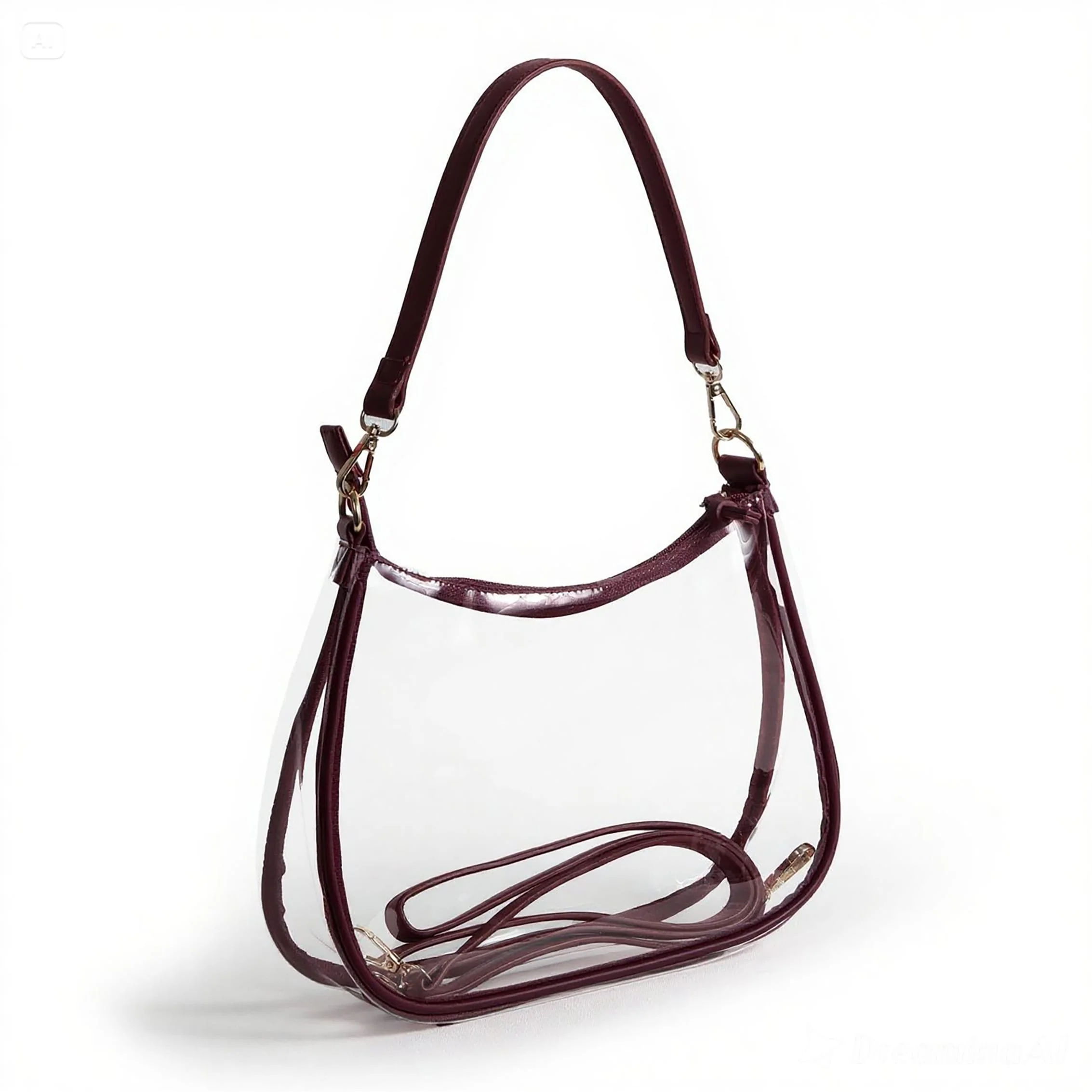 Sara Large Clear Purse with Skinny Scarf – Mississippi State Bulldogs - Image 2