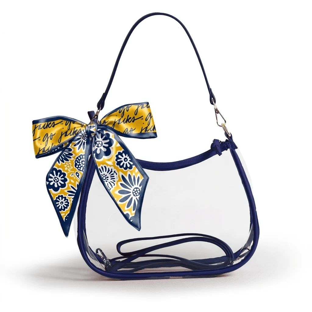 Sara Large Clear Purse with Skinny Scarf – Northern Arizona Lumberjacks