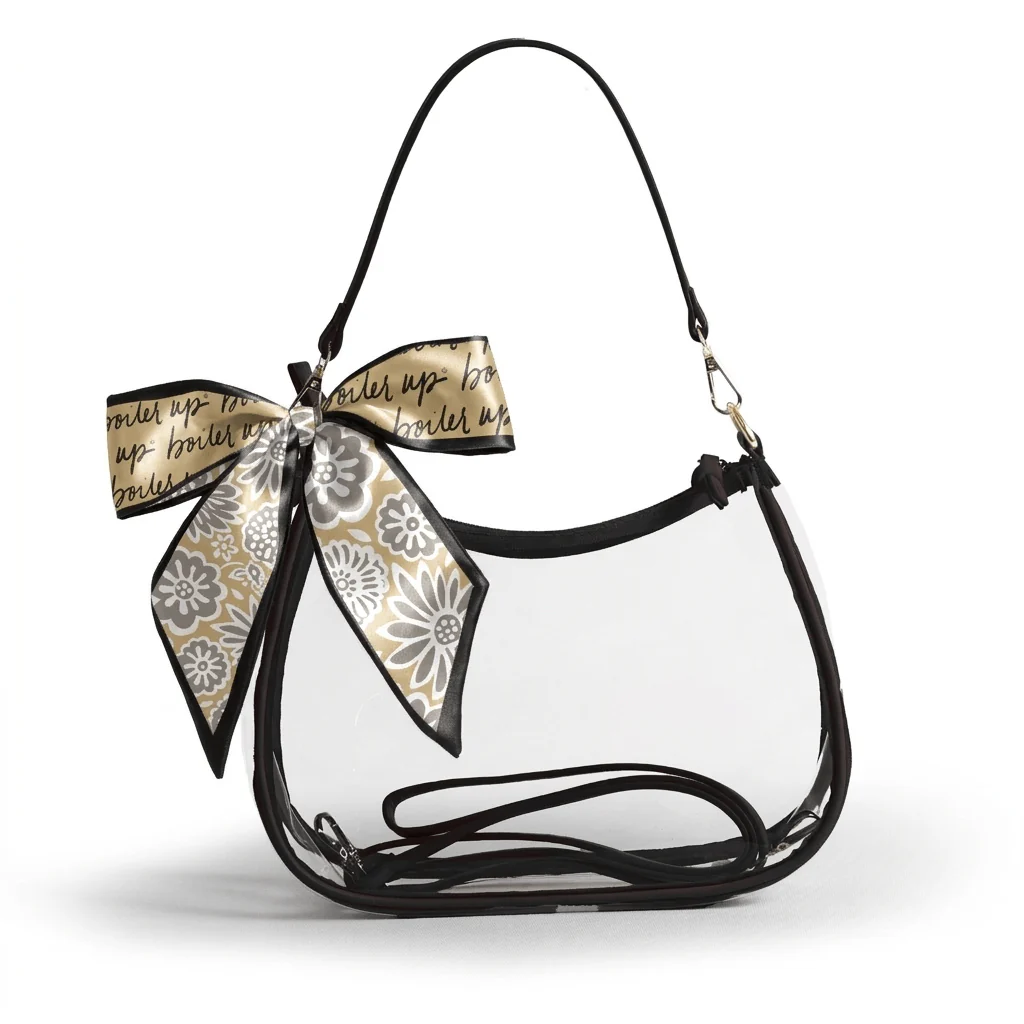 Sara Large Clear Purse with Skinny Scarf – Purdue Boilermakers
