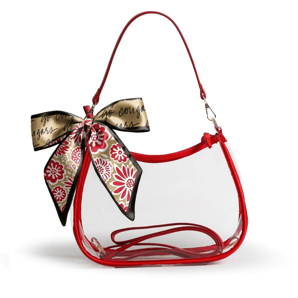 Sara Large Clear Purse with Skinny Scarf – Southern Illinois Edwardsville Cougars