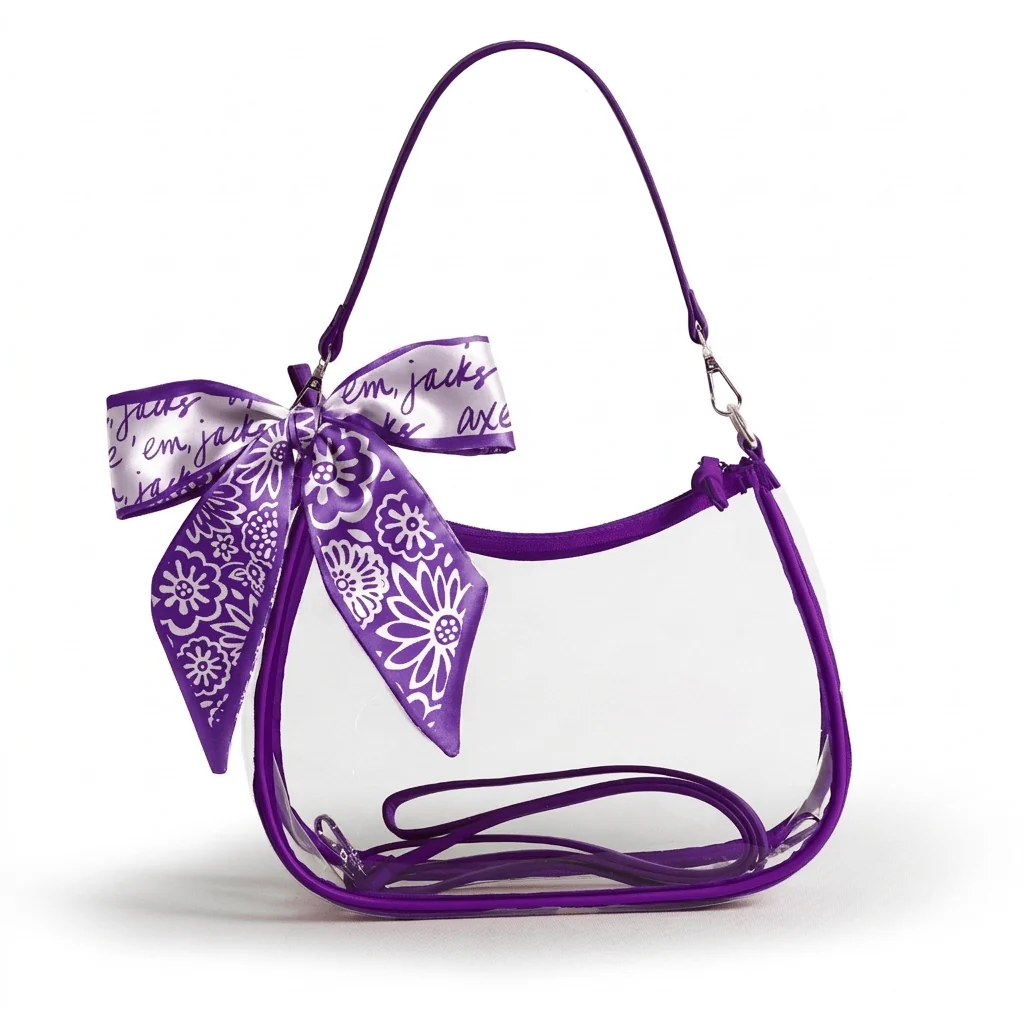 Sara Large Clear Purse with Skinny Scarf – Stephen F Austin Lumberjacks