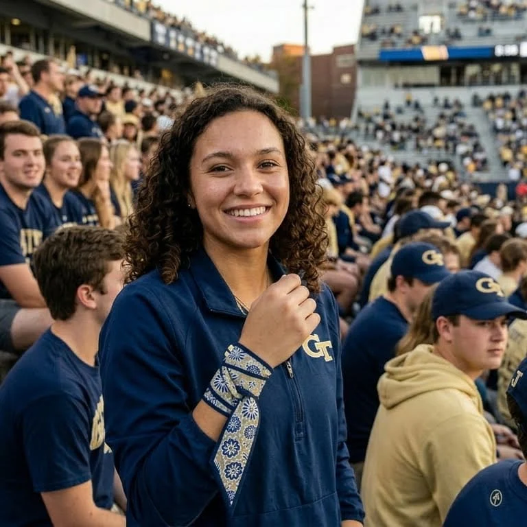 Skinny Scarf – Georgia Tech Yellow Jackets - Image 2