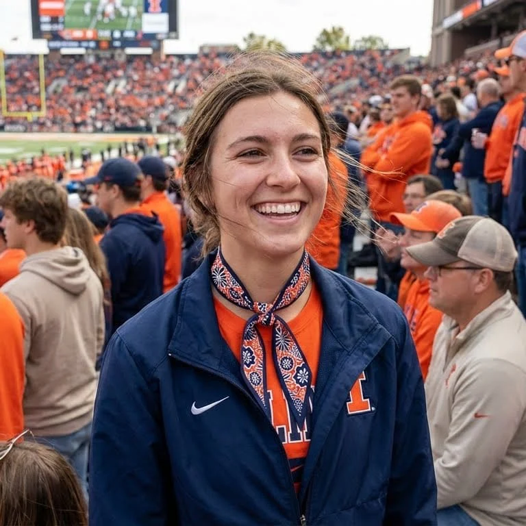Skinny Scarf – Illinois Fighting Illini - Image 2