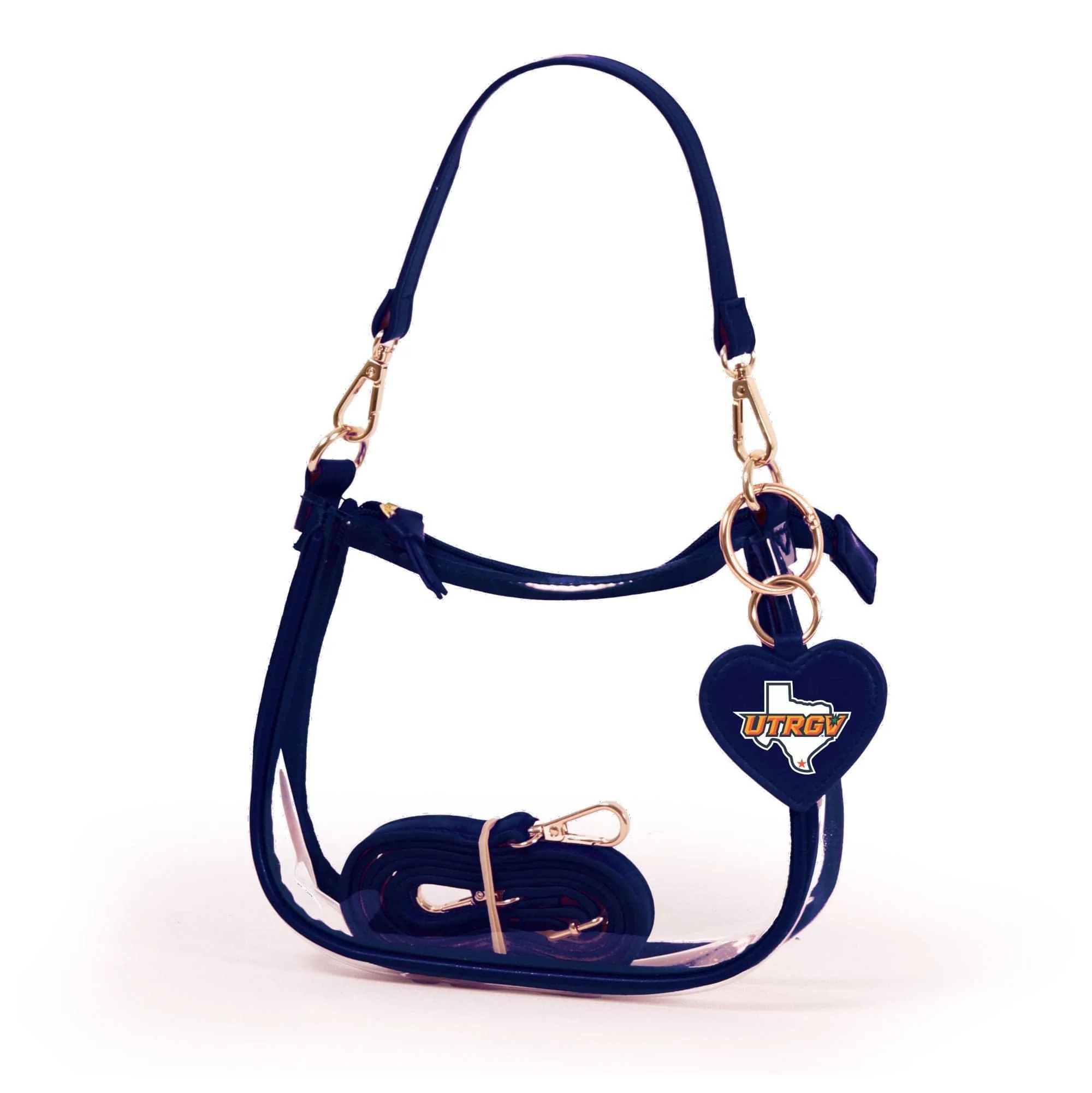 Texas - Rio Grande Valley Clear Clara Purse with Heart Charm