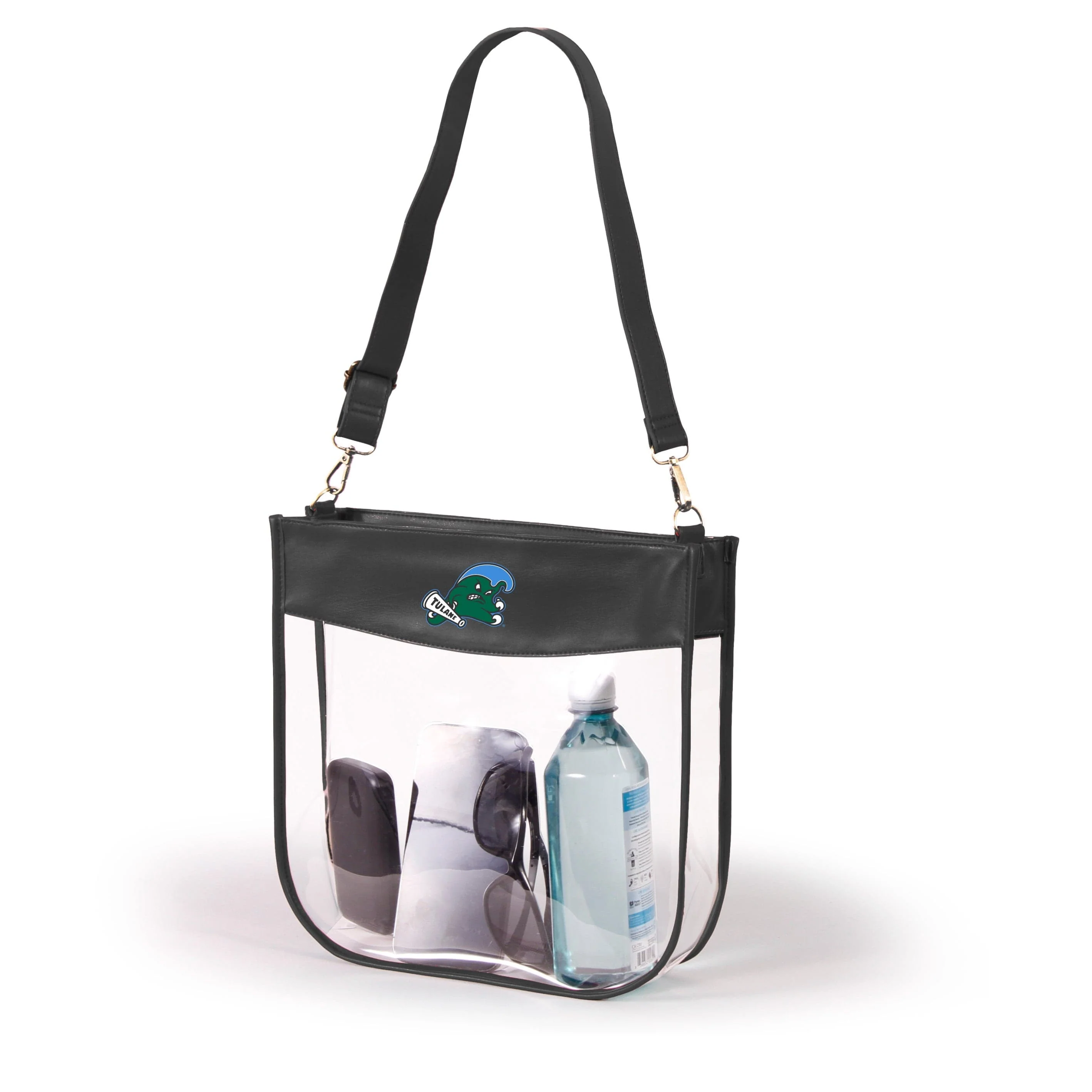 Tulane Green Wave Large Clear Purse with Zipper by Desden