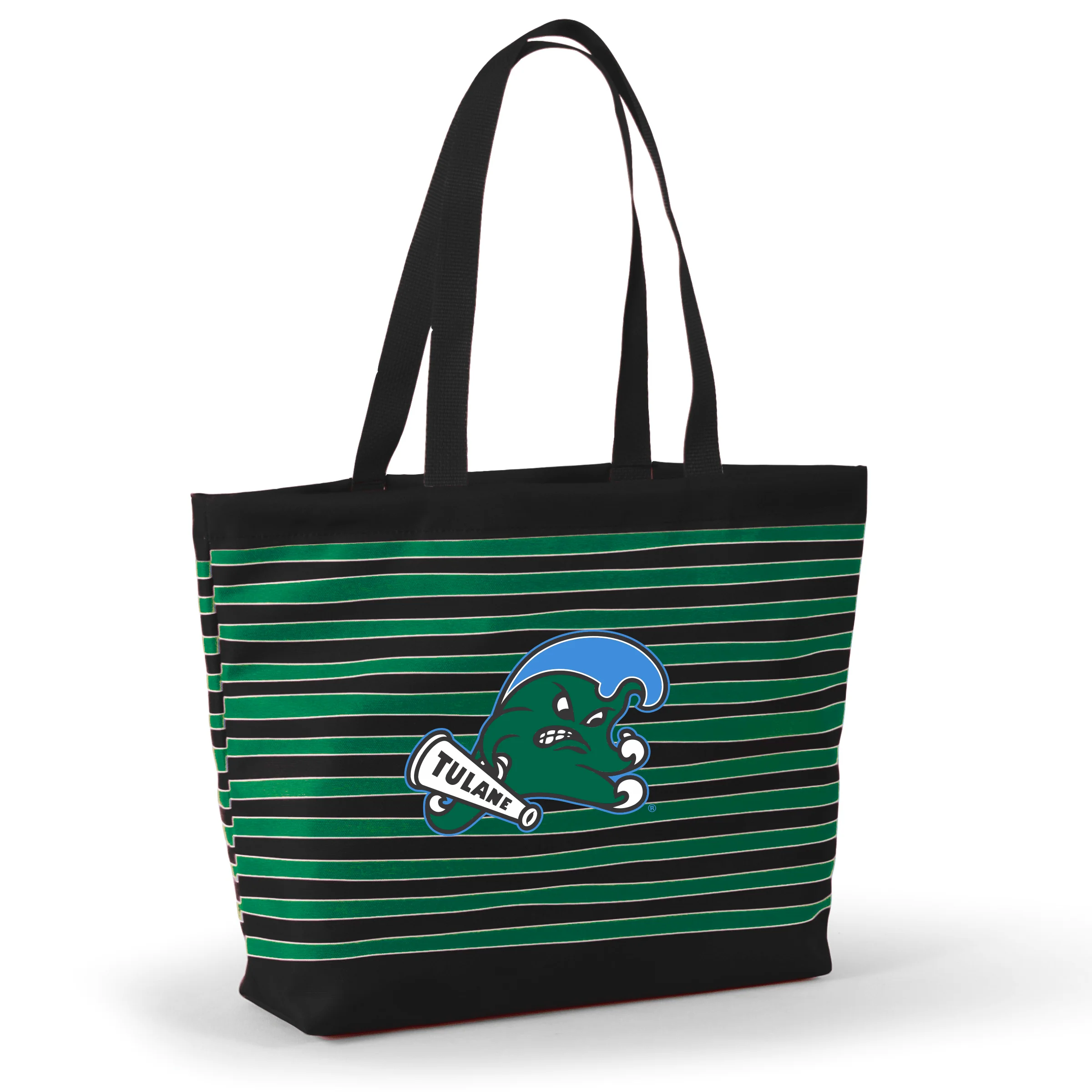 Tulane Green Wave Tatum Tote Wavy Striped Tote by Desden