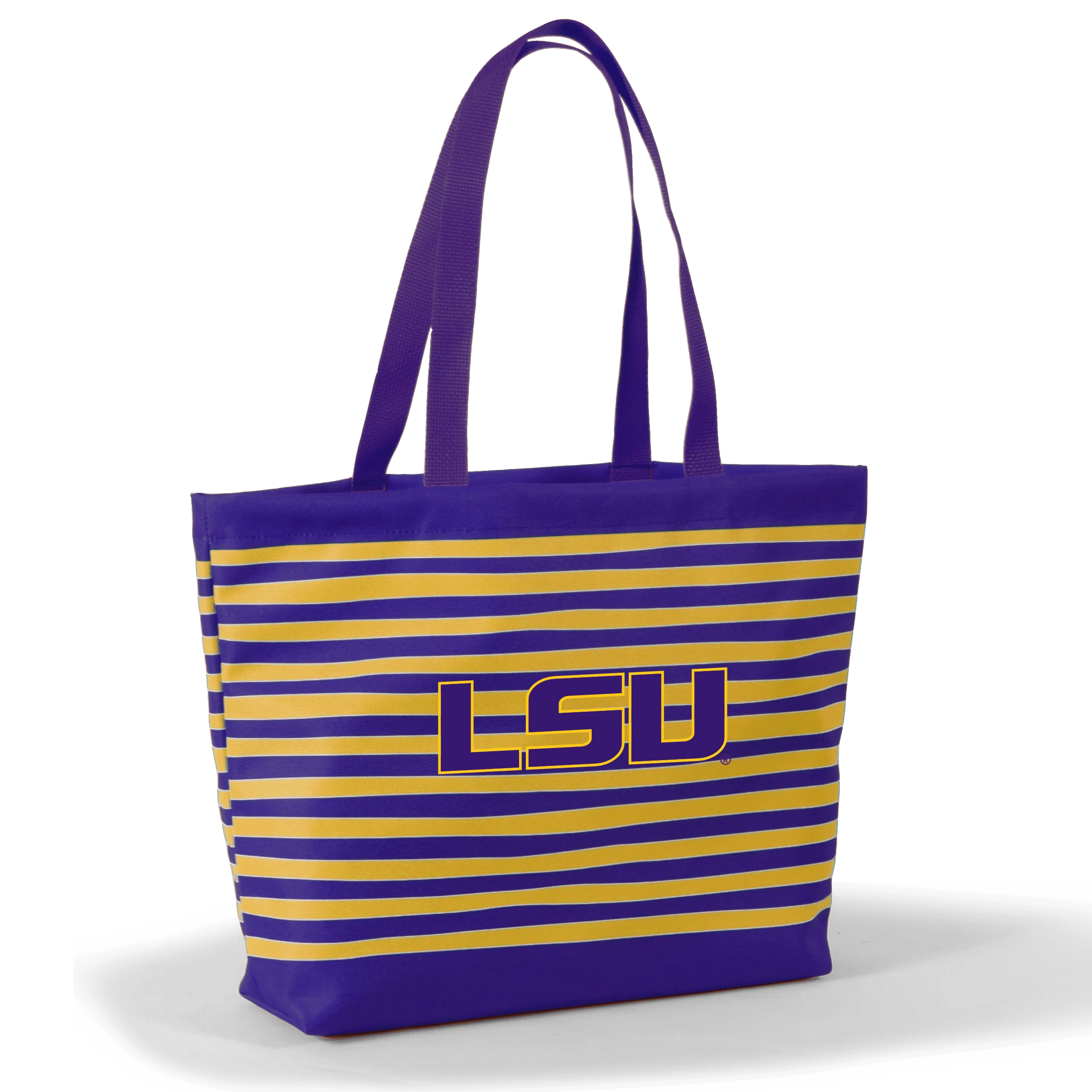 New!  LSU Tatum Tote Wavy Striped Tote  by Desden