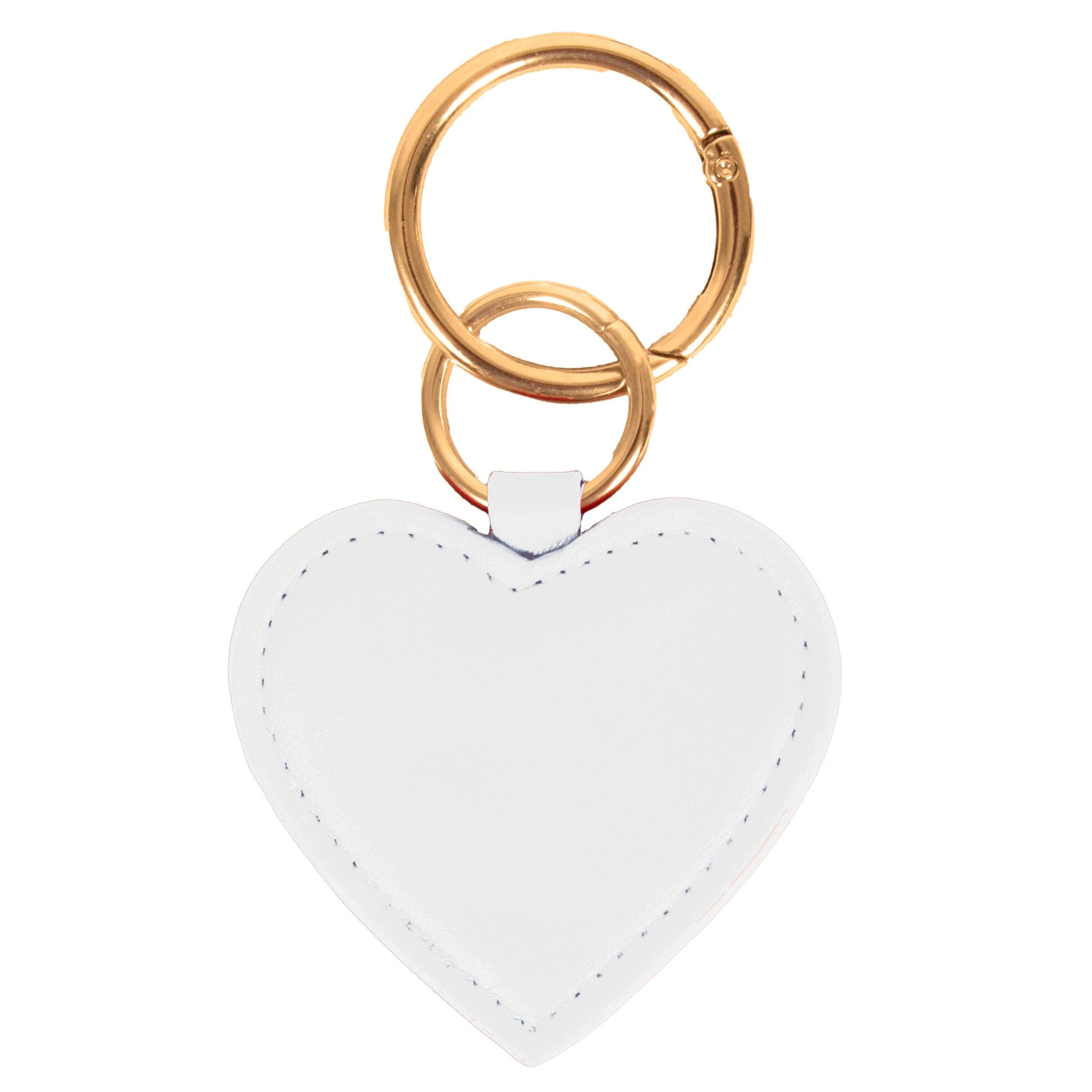 White Heart Purse Charm/ Key Ring by Desden